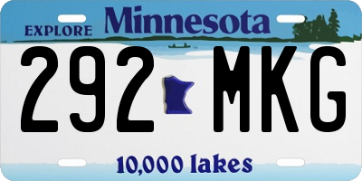 MN license plate 292MKG