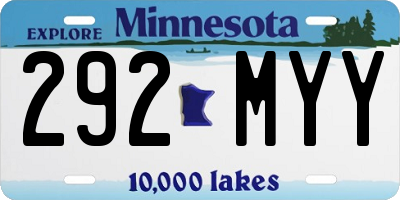 MN license plate 292MYY