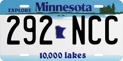MN license plate 292NCC