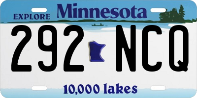 MN license plate 292NCQ