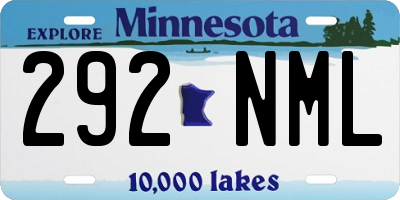 MN license plate 292NML