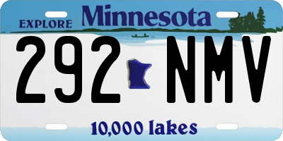 MN license plate 292NMV
