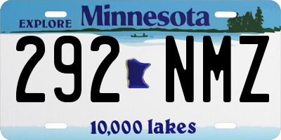 MN license plate 292NMZ