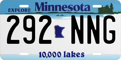 MN license plate 292NNG