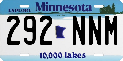 MN license plate 292NNM