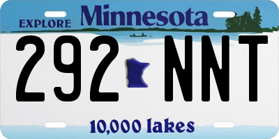 MN license plate 292NNT