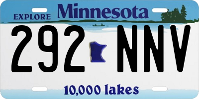 MN license plate 292NNV