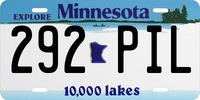 MN license plate 292PIL