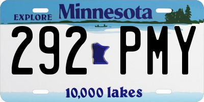 MN license plate 292PMY
