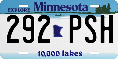 MN license plate 292PSH