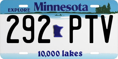 MN license plate 292PTV