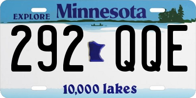 MN license plate 292QQE