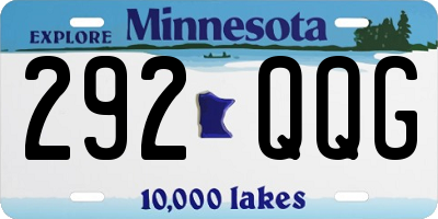 MN license plate 292QQG