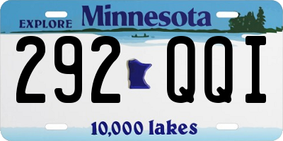 MN license plate 292QQI