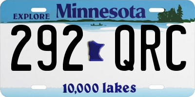 MN license plate 292QRC