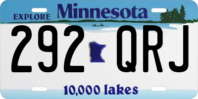 MN license plate 292QRJ