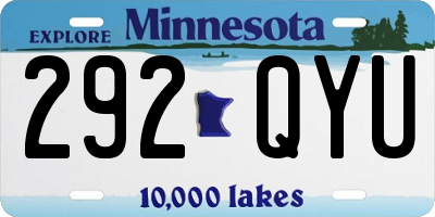 MN license plate 292QYU