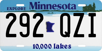 MN license plate 292QZI