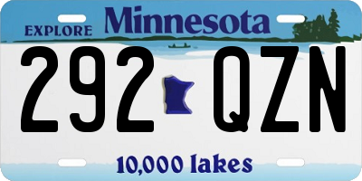 MN license plate 292QZN