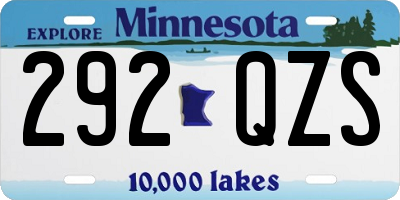 MN license plate 292QZS