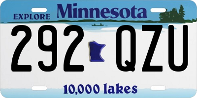 MN license plate 292QZU