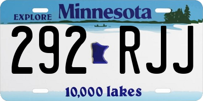 MN license plate 292RJJ
