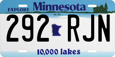 MN license plate 292RJN
