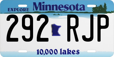 MN license plate 292RJP