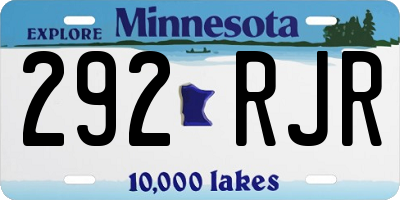 MN license plate 292RJR