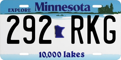 MN license plate 292RKG
