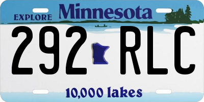 MN license plate 292RLC