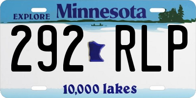 MN license plate 292RLP