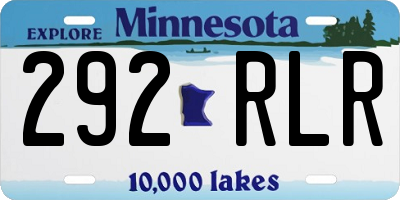MN license plate 292RLR
