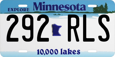 MN license plate 292RLS