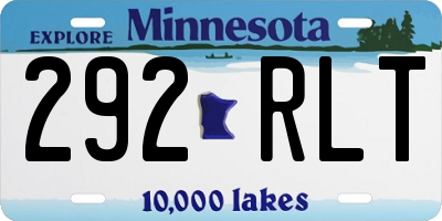 MN license plate 292RLT