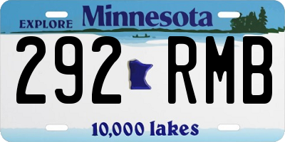MN license plate 292RMB