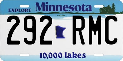 MN license plate 292RMC