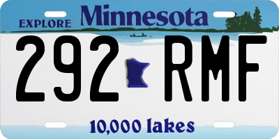 MN license plate 292RMF