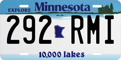 MN license plate 292RMI