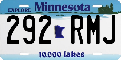 MN license plate 292RMJ