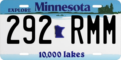 MN license plate 292RMM