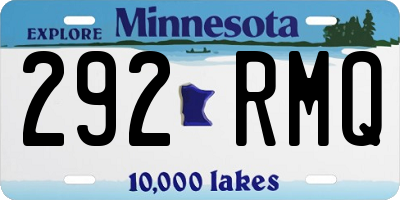 MN license plate 292RMQ