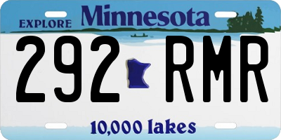 MN license plate 292RMR