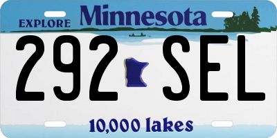 MN license plate 292SEL