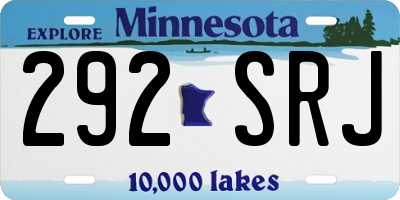 MN license plate 292SRJ