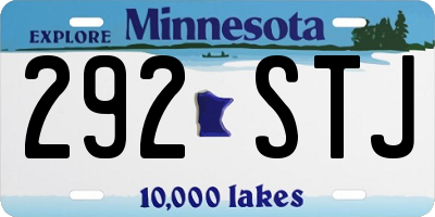 MN license plate 292STJ