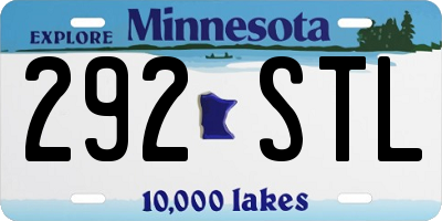 MN license plate 292STL