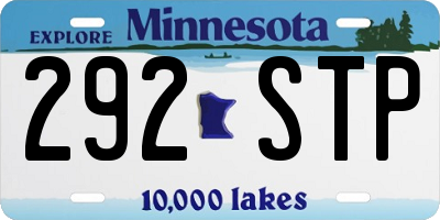MN license plate 292STP