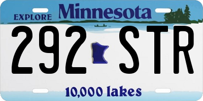 MN license plate 292STR