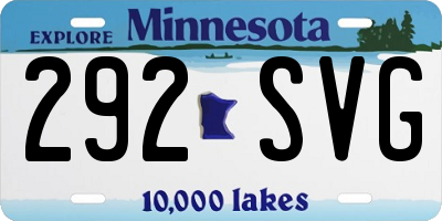 MN license plate 292SVG